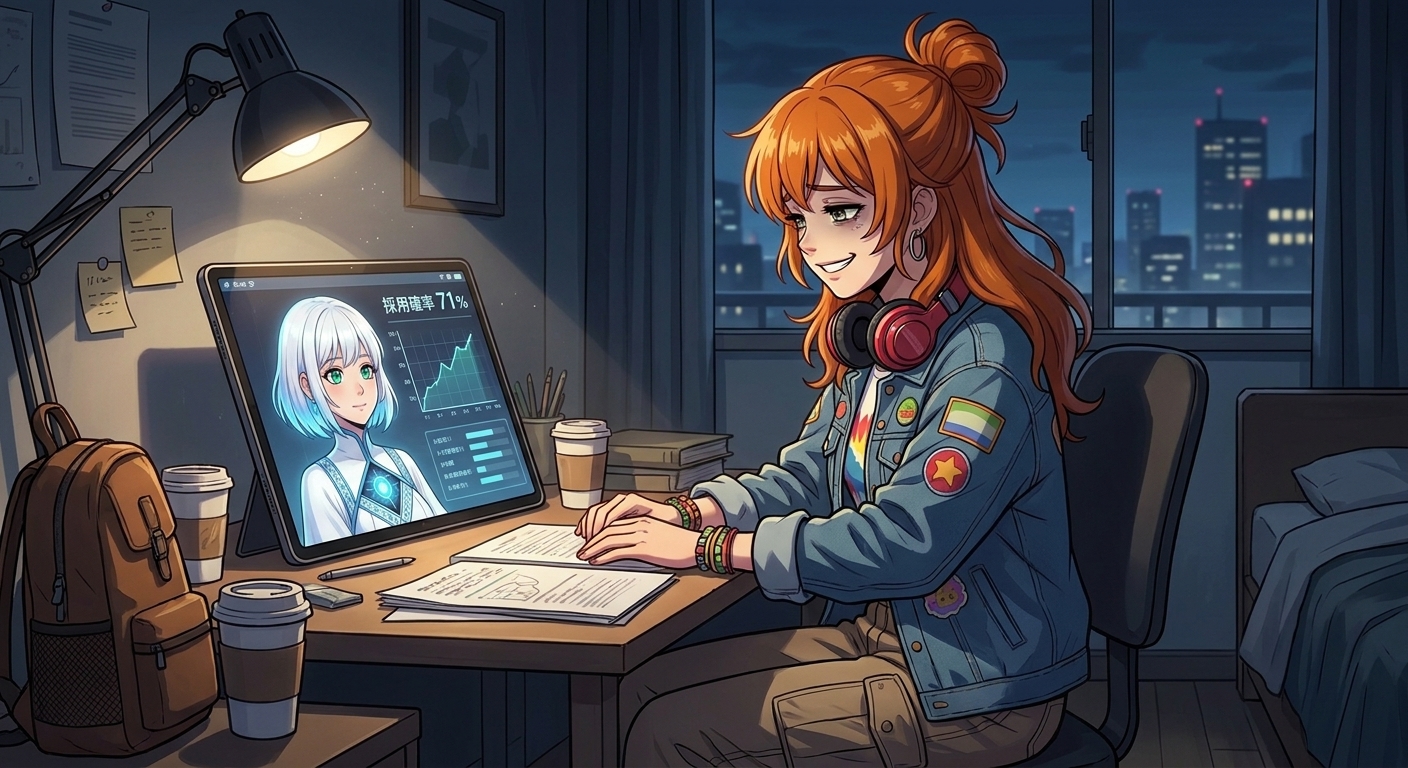 第1話「プロンプト面接」さし絵